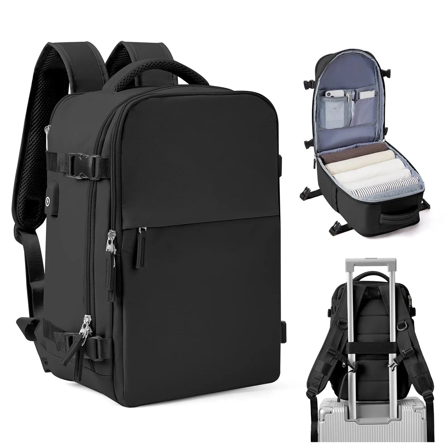 Compact Ryanair, EasyJet, Jet2 travel and business waterproof flight-approved backpack