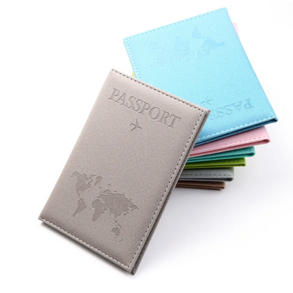 Women Men RFID Vintage Business Passport Covers Holder Multi-Function ID Bank Card PU Leather Wallet Case Travel Accessories