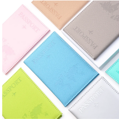 Women Men RFID Vintage Business Passport Covers Holder Multi-Function ID Bank Card PU Leather Wallet Case Travel Accessories