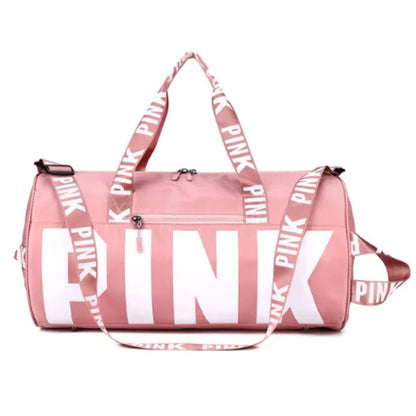 Men's and women's cross-border PINK travel sports printed shoulder bag