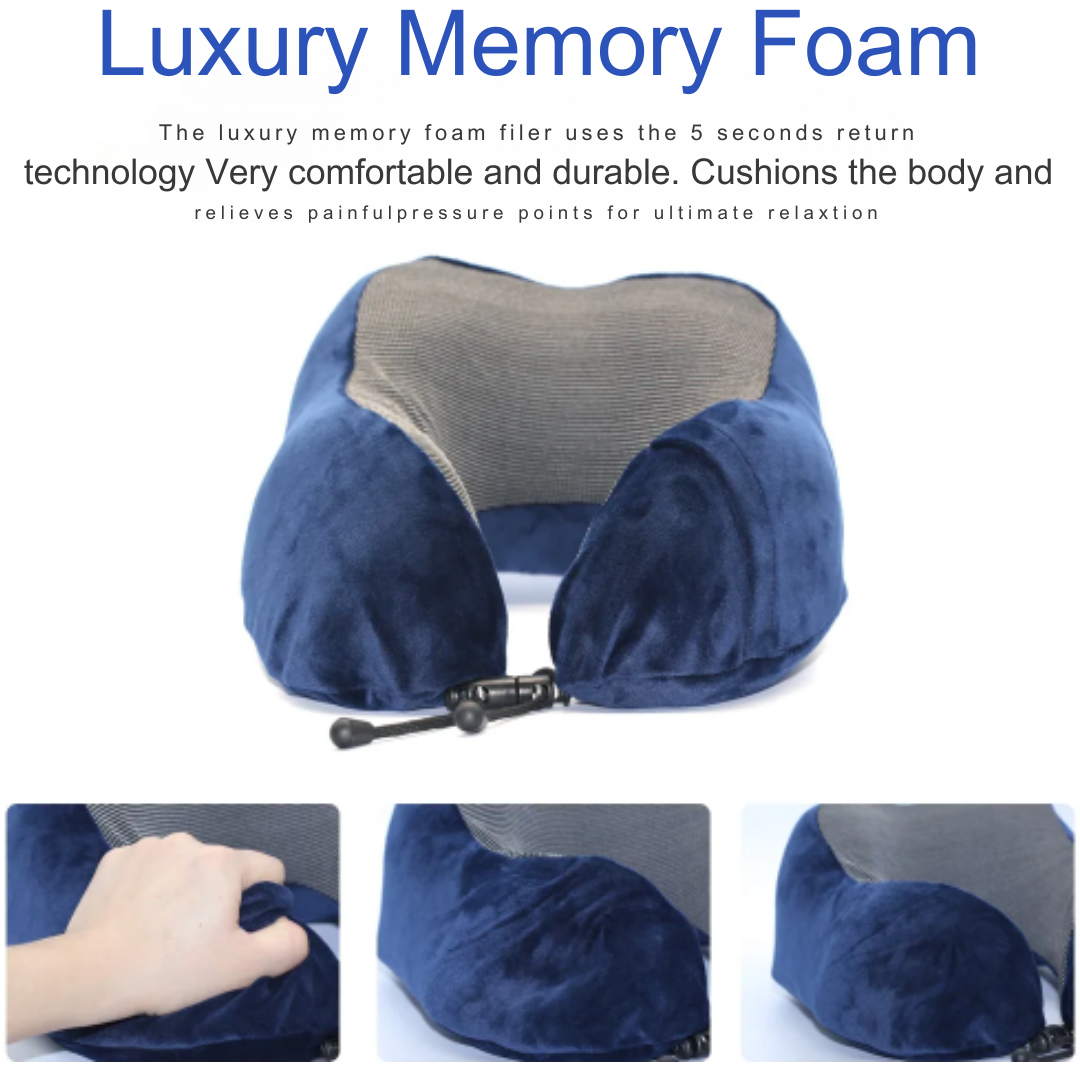 Super Soft Memory Foam Comfort Neck Travel Pillow