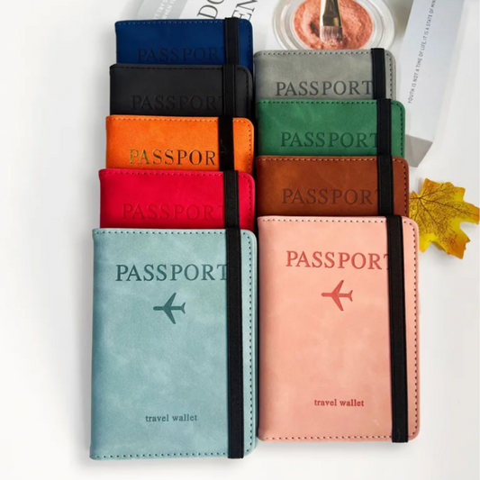 Women Men RFID Vintage Business Passport Covers Holder Multi-Function ID Bank Card PU Leather Wallet Case Travel Accessories