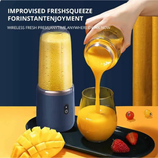 Portable Small Electric Juicer Stainless Steel Blade Cup Juicer Fruit Automatic Smoothie Blender Kitchen Tool
