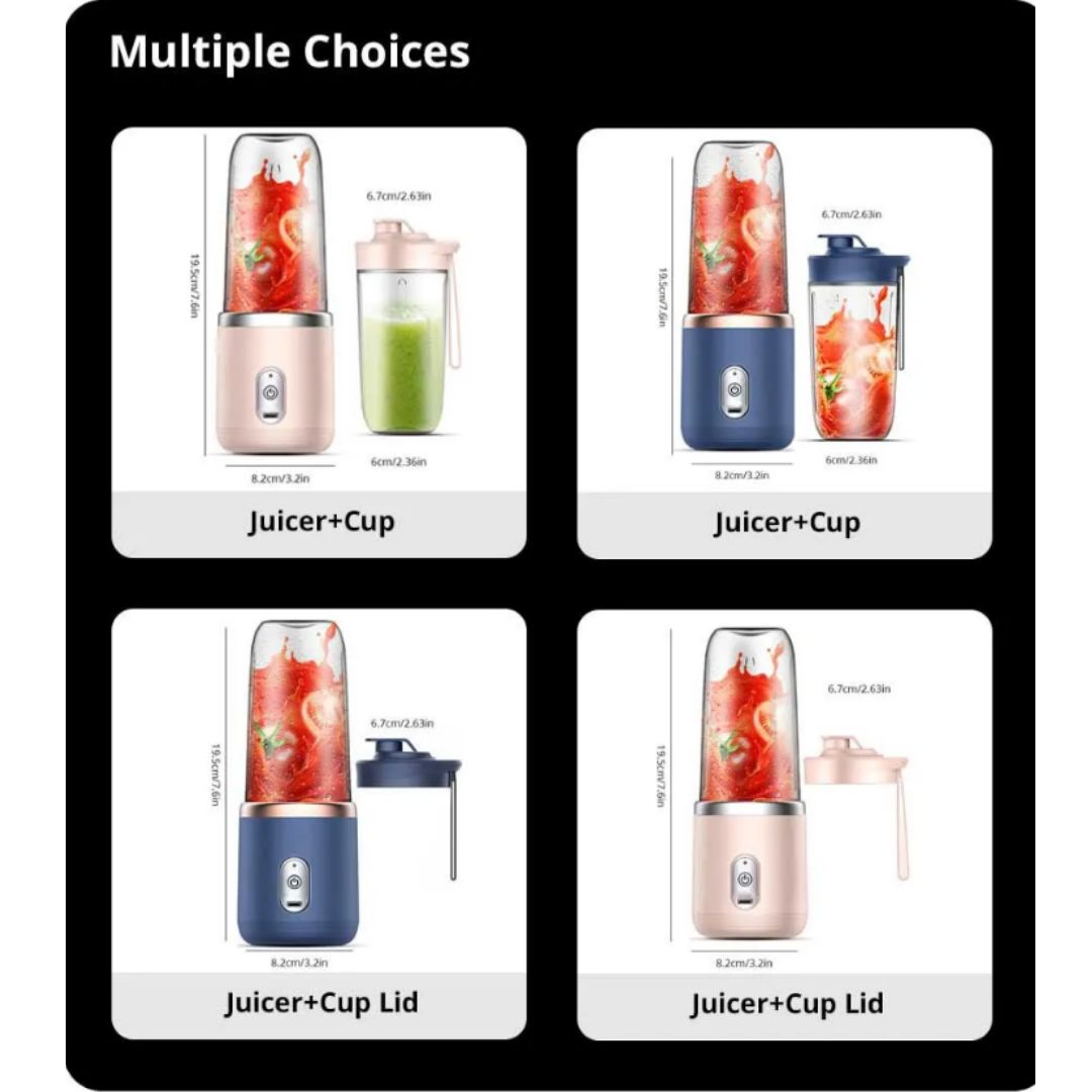Portable Small Electric Juicer Stainless Steel Blade Cup Juicer Fruit Automatic Smoothie Blender Kitchen Tool