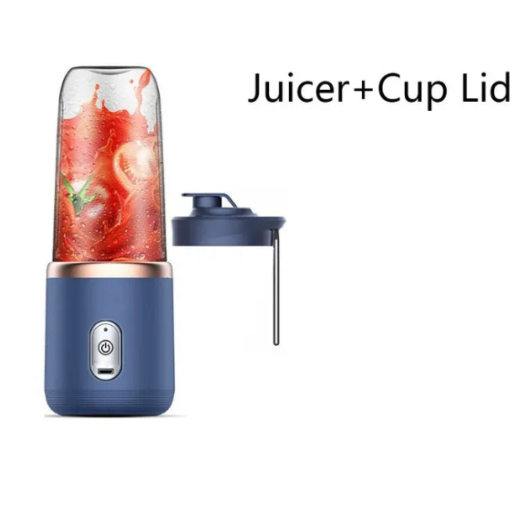 Portable Small Electric Juicer Stainless Steel Blade Cup Juicer Fruit Automatic Smoothie Blender Kitchen Tool