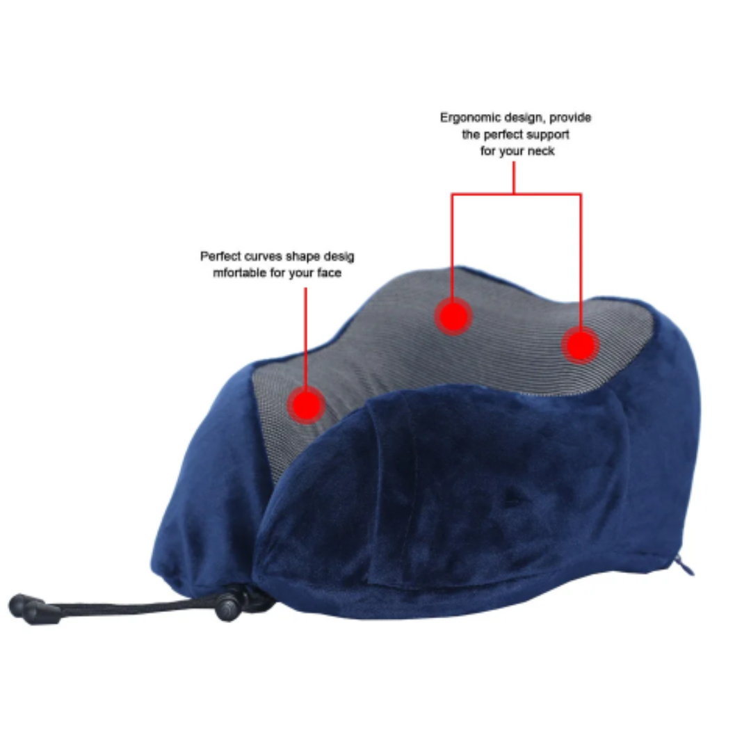Super Soft Memory Foam Comfort Neck Travel Pillow