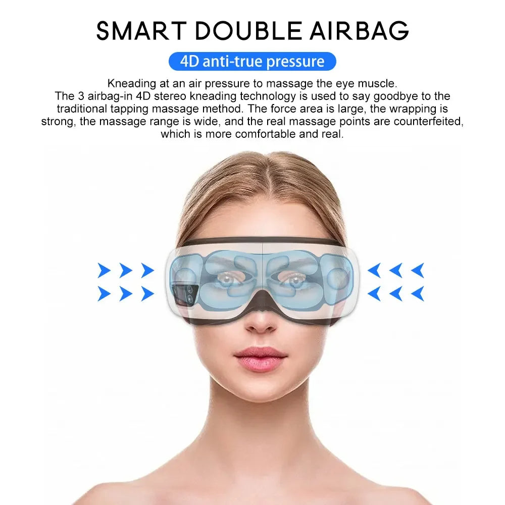 Travel Eye Massager with hot compress and Bluetooth music function