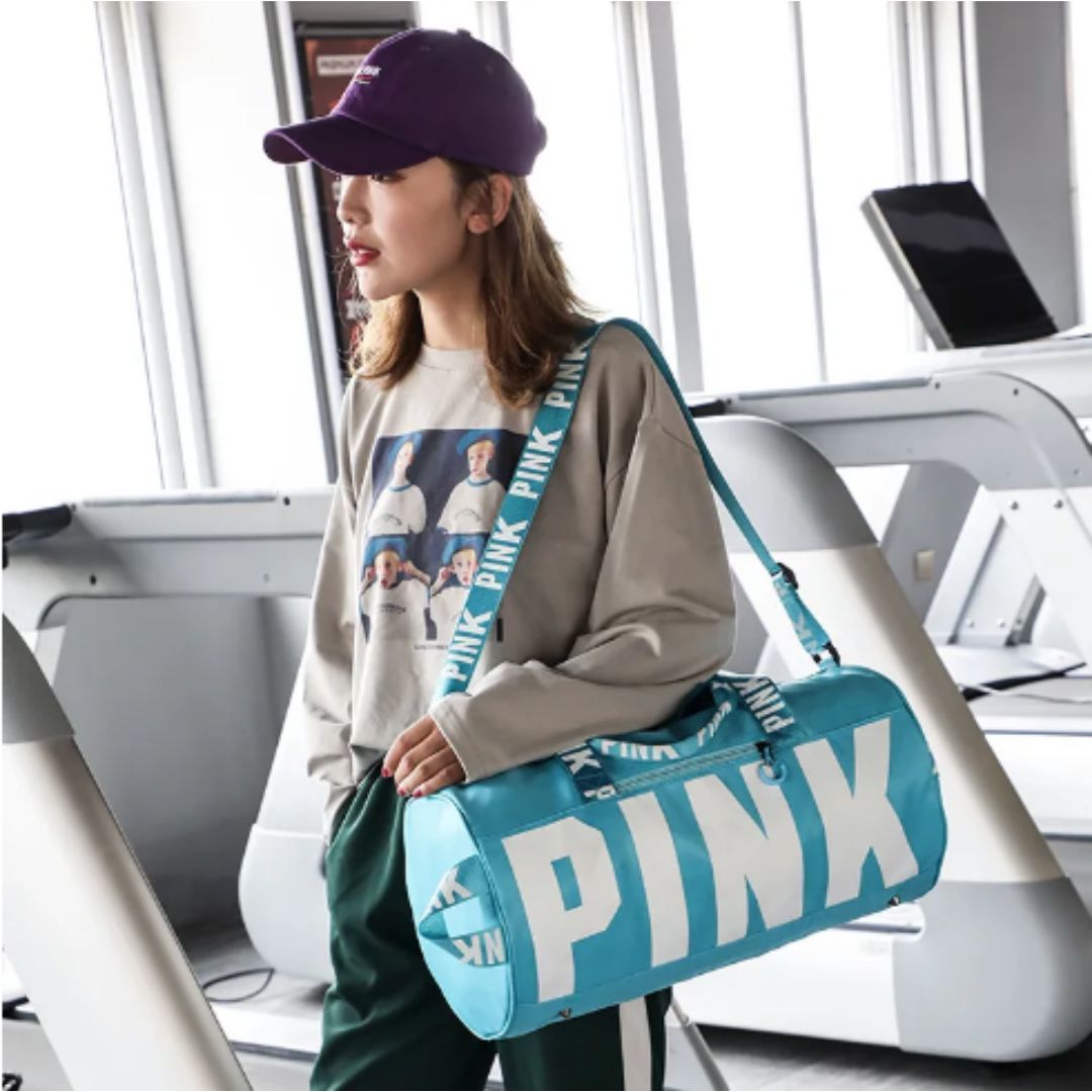 Men's and women's cross-border PINK travel sports printed shoulder bag
