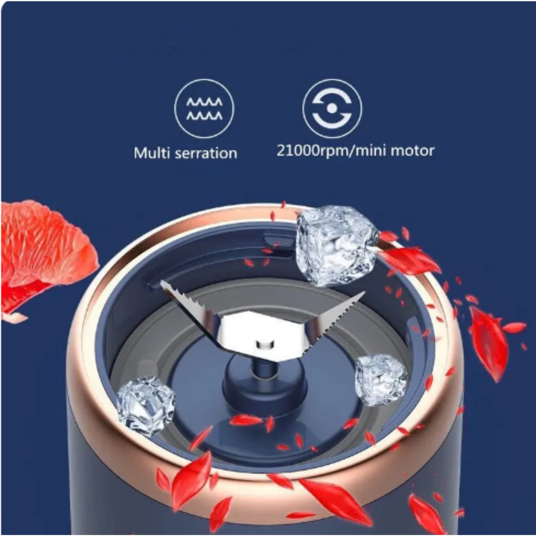 Portable Small Electric Juicer Stainless Steel Blade Cup Juicer Fruit Automatic Smoothie Blender Kitchen Tool