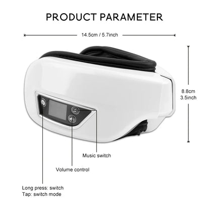Travel Eye Massager with hot compress and Bluetooth music function