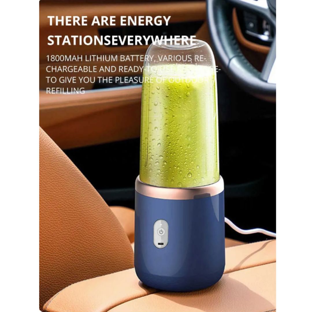 Portable Small Electric Juicer Stainless Steel Blade Cup Juicer Fruit Automatic Smoothie Blender Kitchen Tool