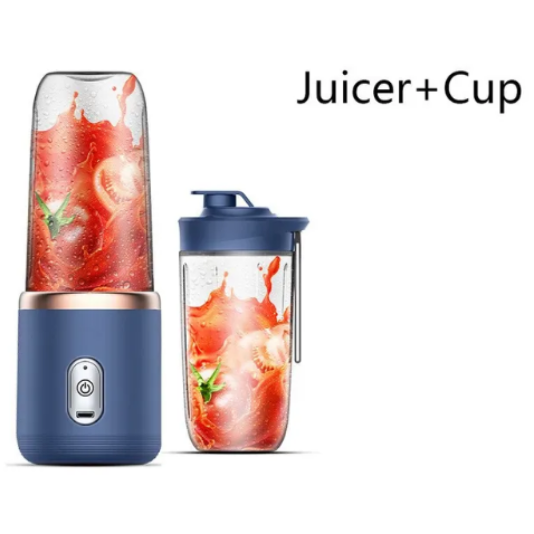 Portable Small Electric Juicer Stainless Steel Blade Cup Juicer Fruit Automatic Smoothie Blender Kitchen Tool