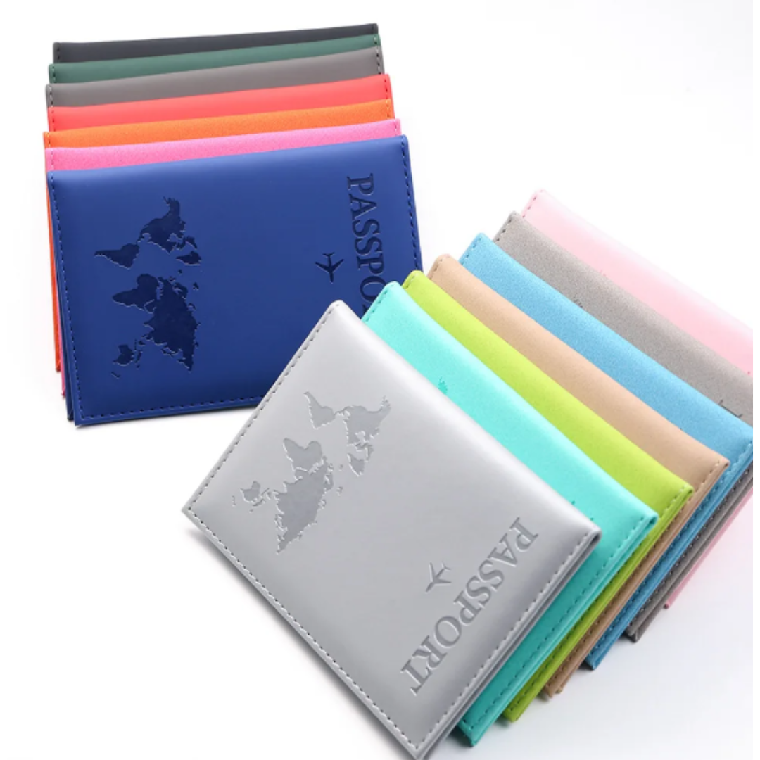 Women Men RFID Vintage Business Passport Covers Holder Multi-Function ID Bank Card PU Leather Wallet Case Travel Accessories