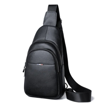 Men's chest travel bag in genuine leather