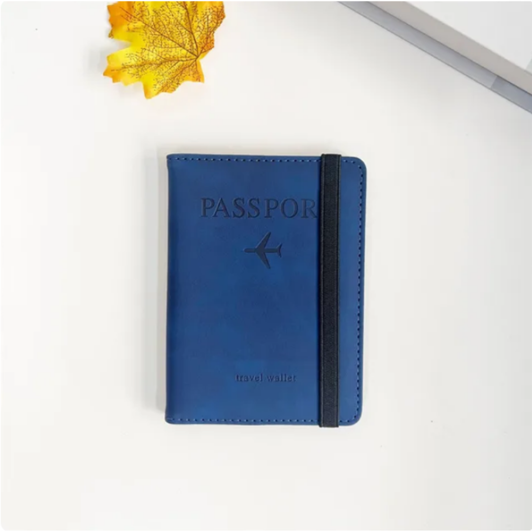Women Men RFID Vintage Business Passport Covers Holder Multi-Function ID Bank Card PU Leather Wallet Case Travel Accessories