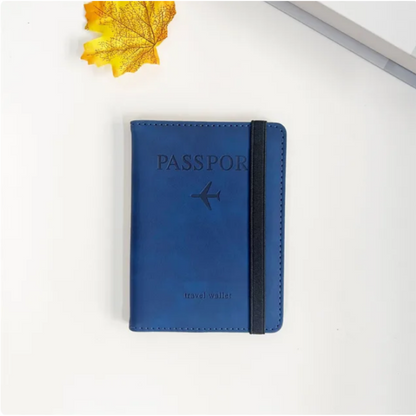 Women Men RFID Vintage Business Passport Covers Holder Multi-Function ID Bank Card PU Leather Wallet Case Travel Accessories