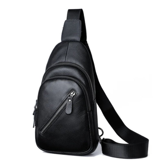 Men's chest travel bag in genuine leather
