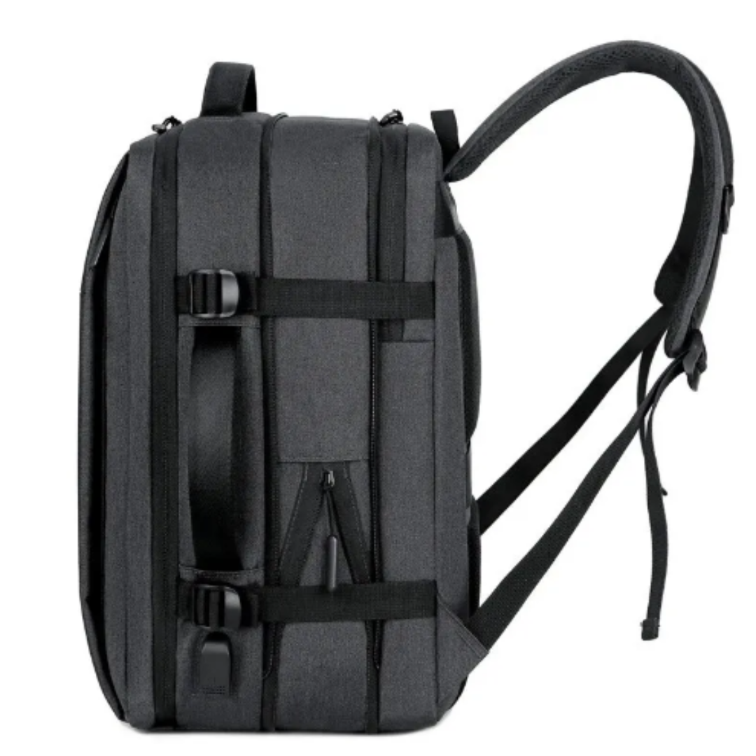 Classic travel backpack for men with USB and waterproof compartment