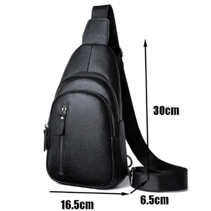 Men's chest travel bag in genuine leather
